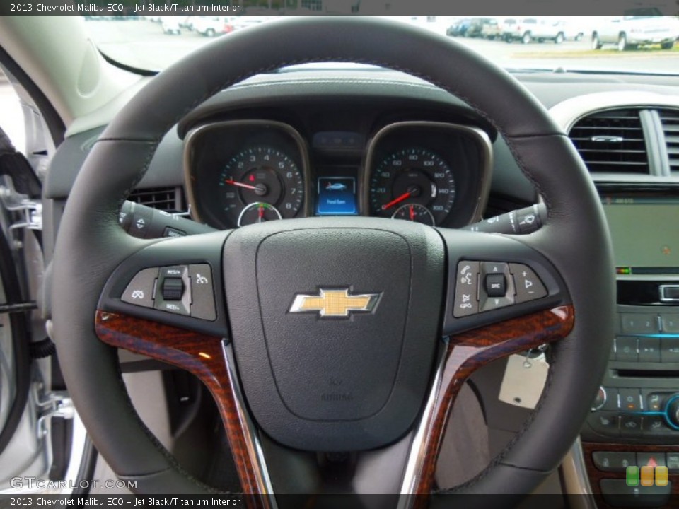 Jet Black/Titanium Interior Steering Wheel for the 2013 Chevrolet Malibu ECO #67958594