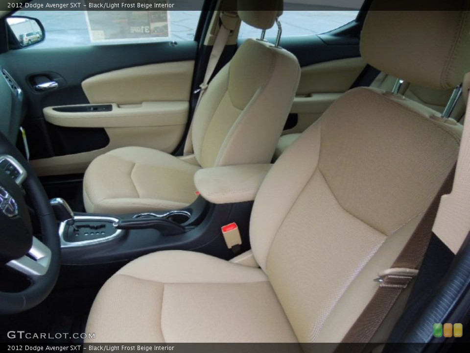 Black/Light Frost Beige Interior Front Seat for the 2012 Dodge Avenger SXT #67959650
