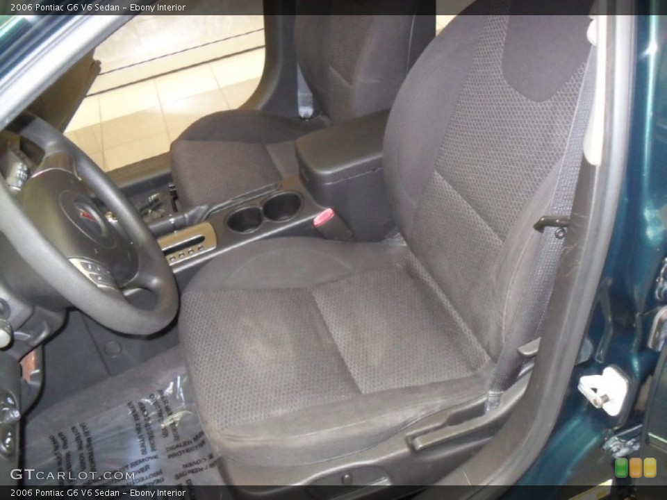 Ebony Interior Front Seat for the 2006 Pontiac G6 V6 Sedan #67960184