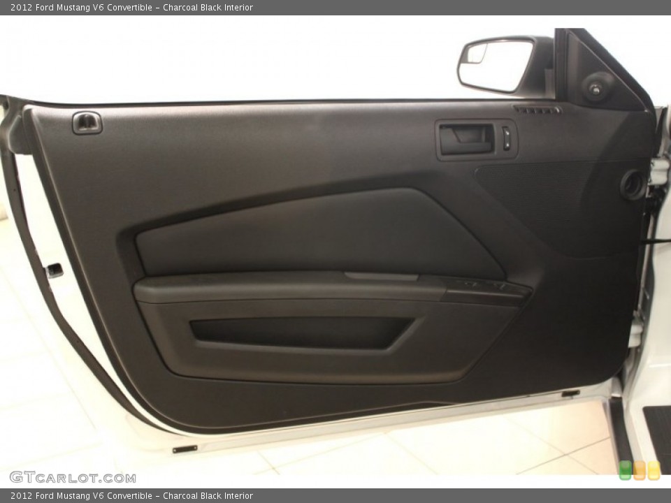 Charcoal Black Interior Door Panel for the 2012 Ford Mustang V6 Convertible #67960301
