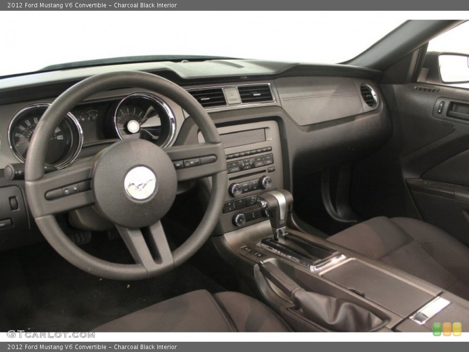 Charcoal Black Interior Dashboard for the 2012 Ford Mustang V6 Convertible #67960304