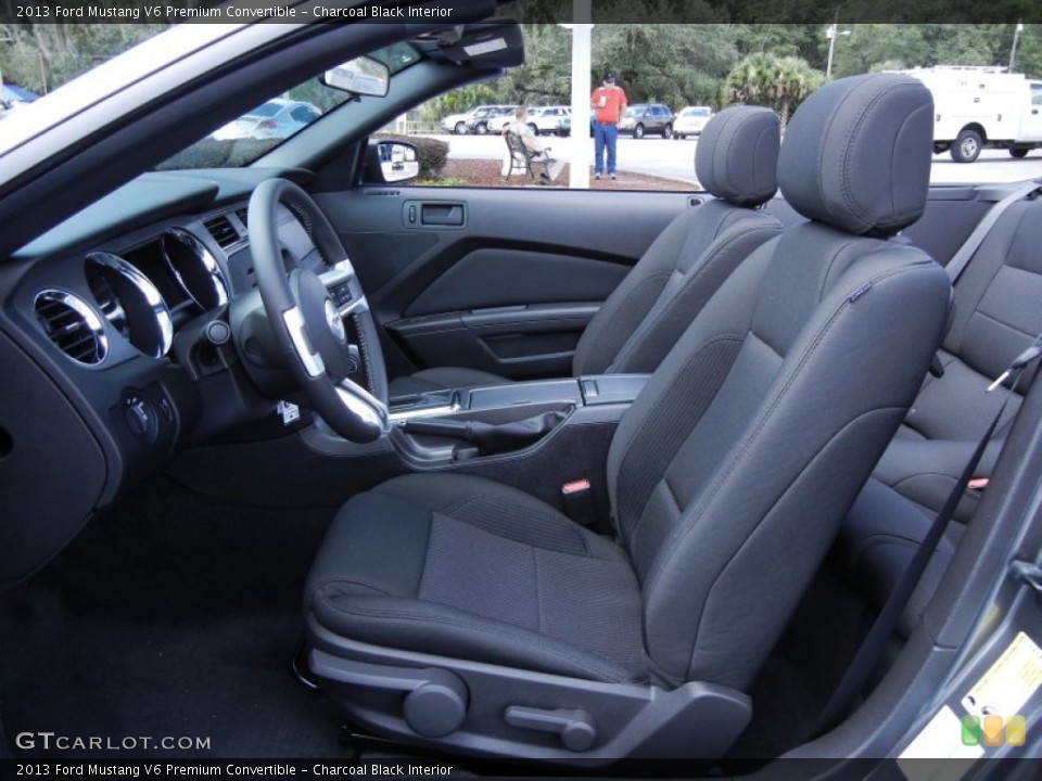 Charcoal Black Interior Front Seat for the 2013 Ford Mustang V6 Premium Convertible #67966093