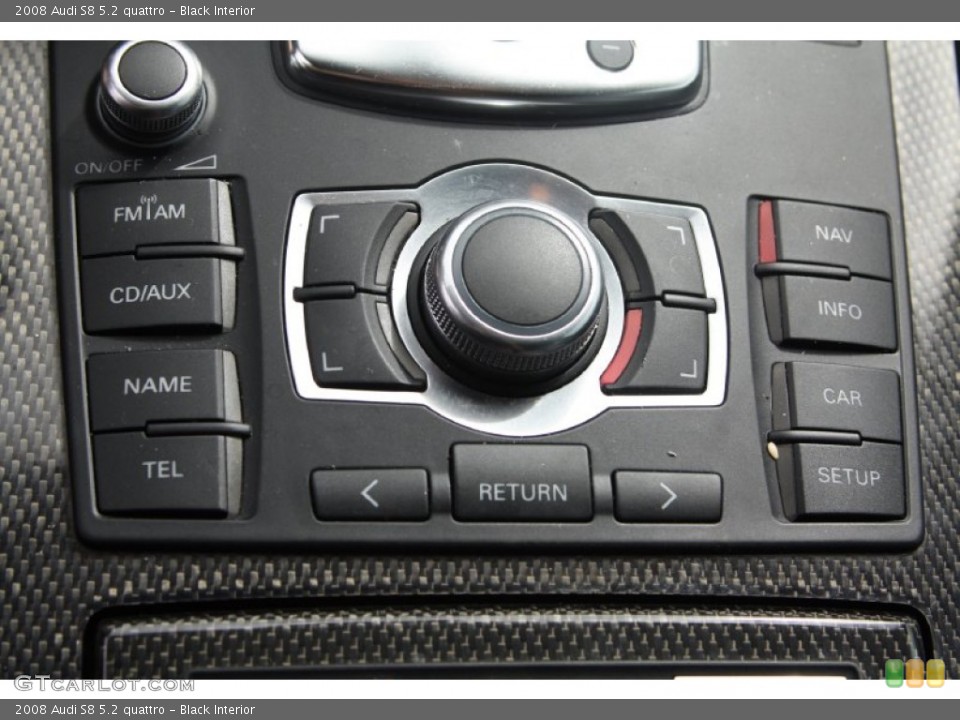 Black Interior Controls for the 2008 Audi S8 5.2 quattro #67968955