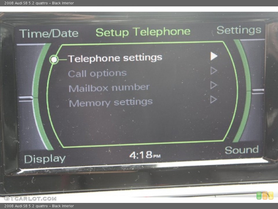 Black Interior Controls for the 2008 Audi S8 5.2 quattro #67969021