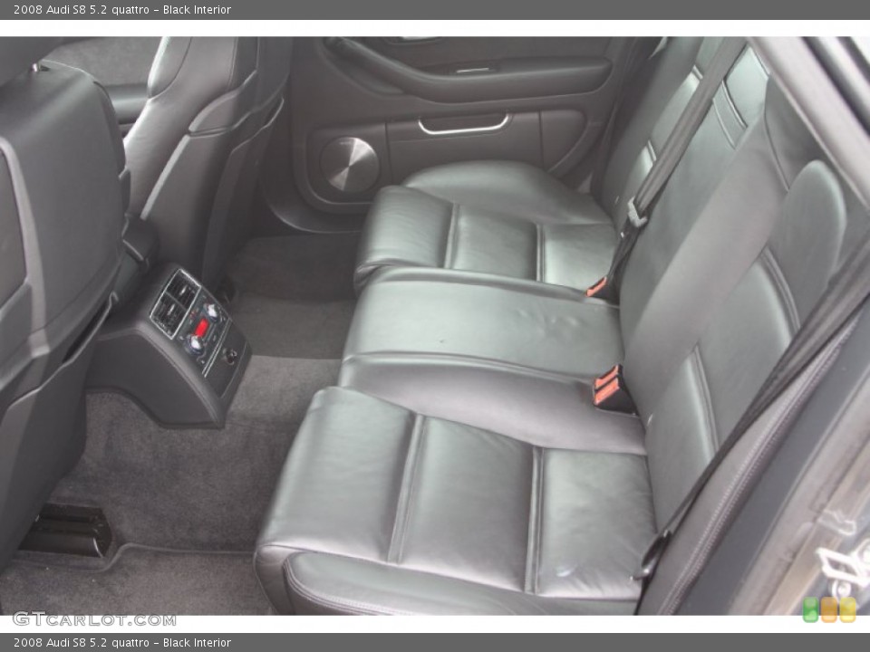 Black Interior Rear Seat for the 2008 Audi S8 5.2 quattro #67969087