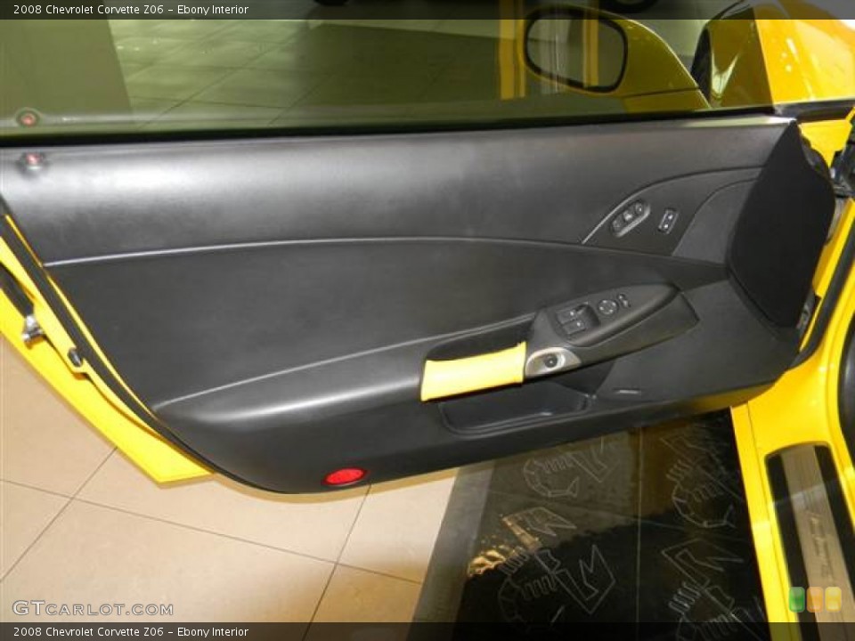 Ebony Interior Door Panel for the 2008 Chevrolet Corvette Z06 #67970638