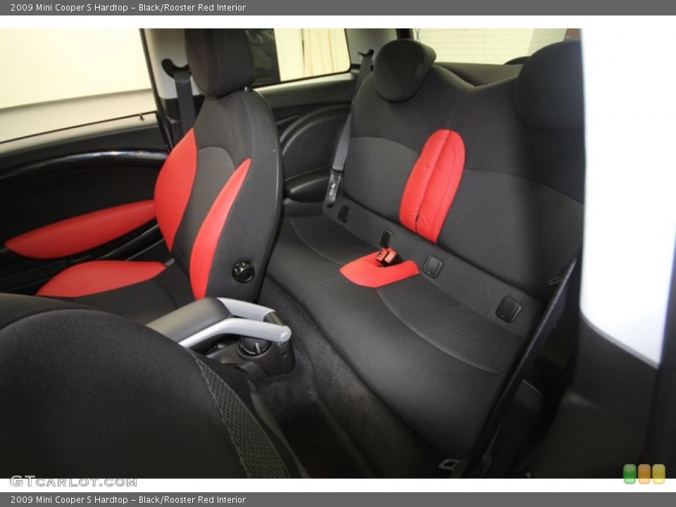 Black/Rooster Red Interior Rear Seat for the 2009 Mini Cooper S Hardtop #67971946