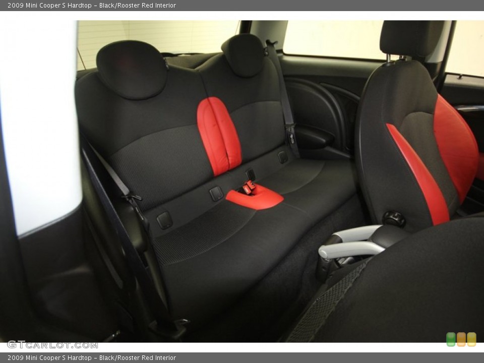 Black/Rooster Red Interior Rear Seat for the 2009 Mini Cooper S Hardtop #67972074
