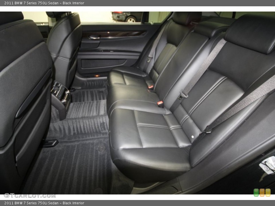 Black Interior Rear Seat for the 2011 BMW 7 Series 750Li Sedan #67972684