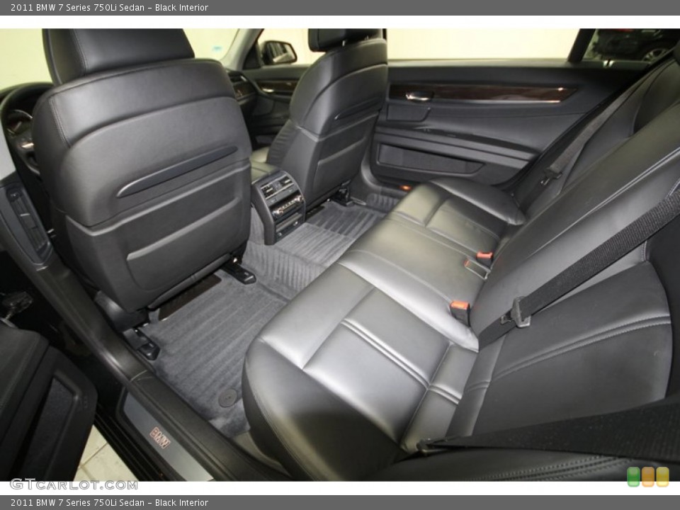 Black Interior Rear Seat for the 2011 BMW 7 Series 750Li Sedan #67972807