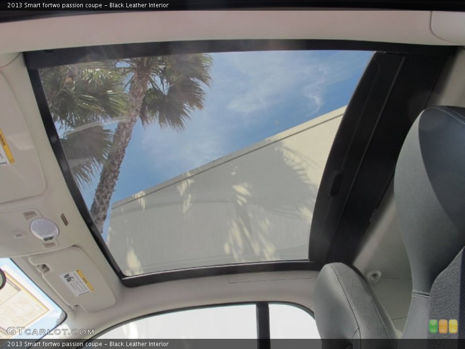 Black Leather Interior Sunroof for the 2013 Smart fortwo passion coupe #67974985
