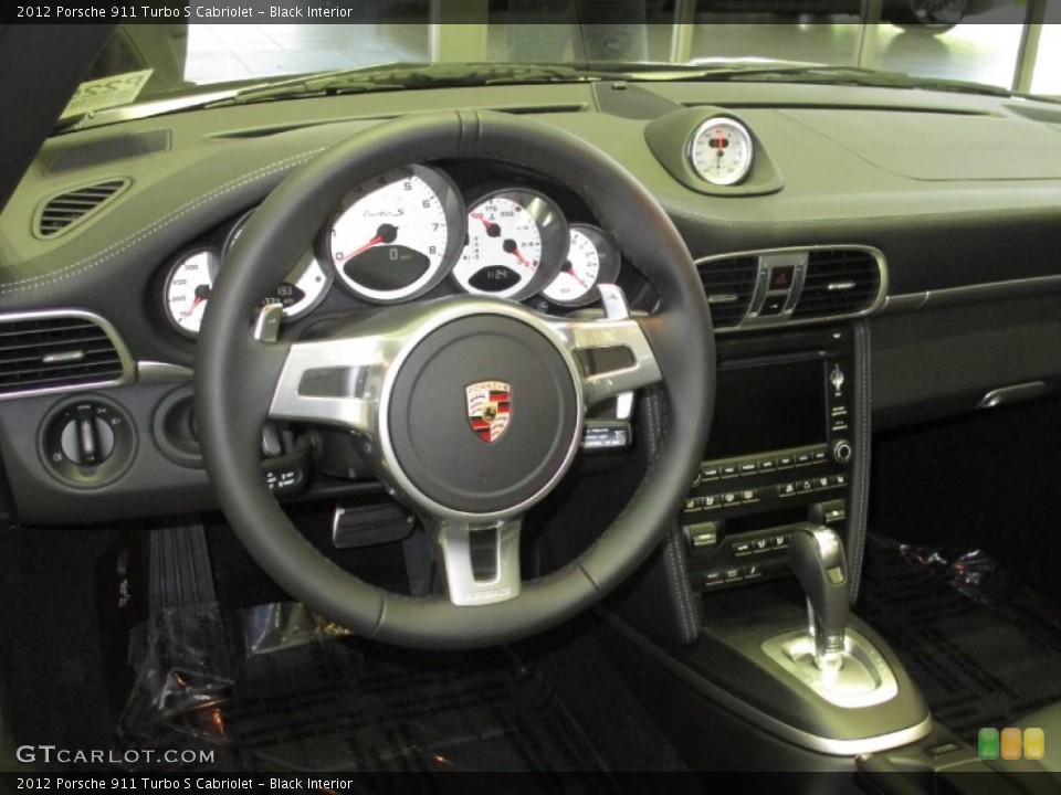 Black Interior Dashboard for the 2012 Porsche 911 Turbo S Cabriolet #67975068