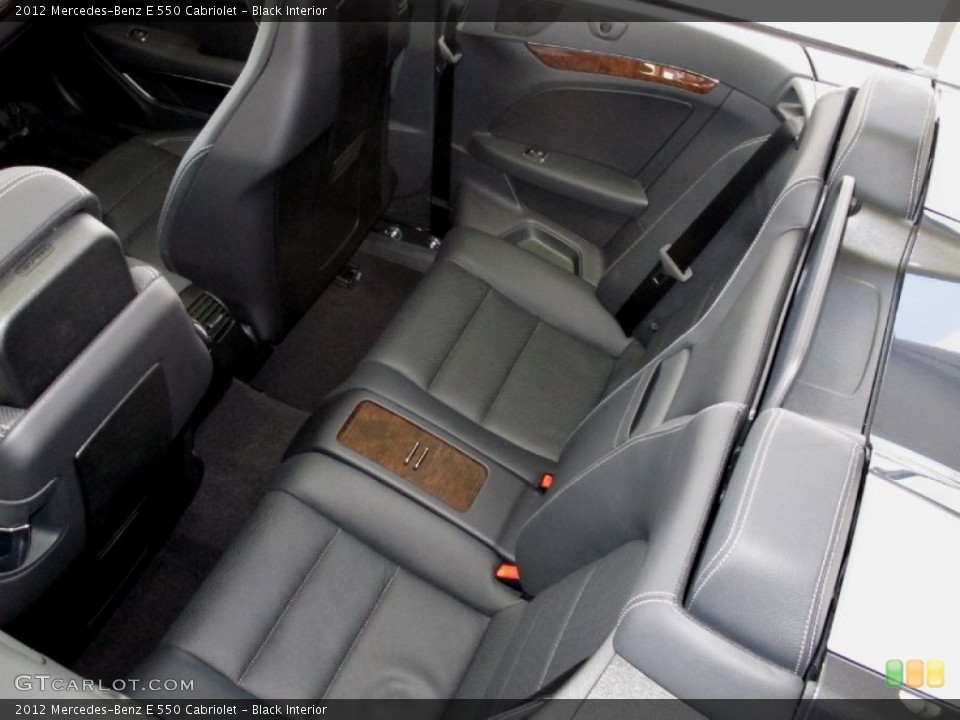 Black Interior Rear Seat for the 2012 Mercedes-Benz E 550 Cabriolet #67975177