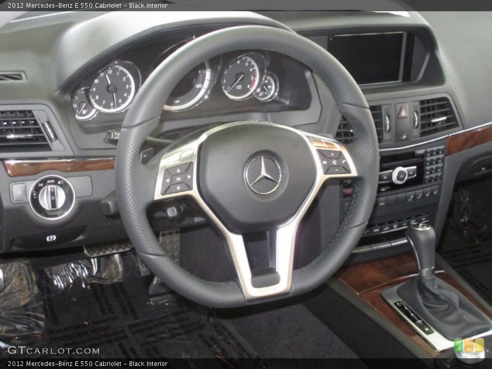 Black Interior Steering Wheel for the 2012 Mercedes-Benz E 550 Cabriolet #67975195