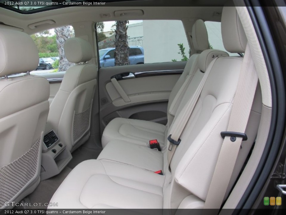 Cardamom Beige Interior Rear Seat for the 2012 Audi Q7 3.0 TFSI quattro #67975309
