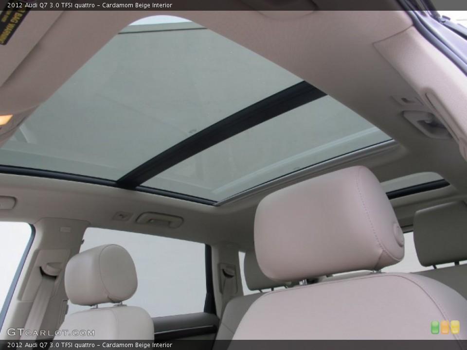 Cardamom Beige Interior Sunroof for the 2012 Audi Q7 3.0 TFSI quattro #67975345