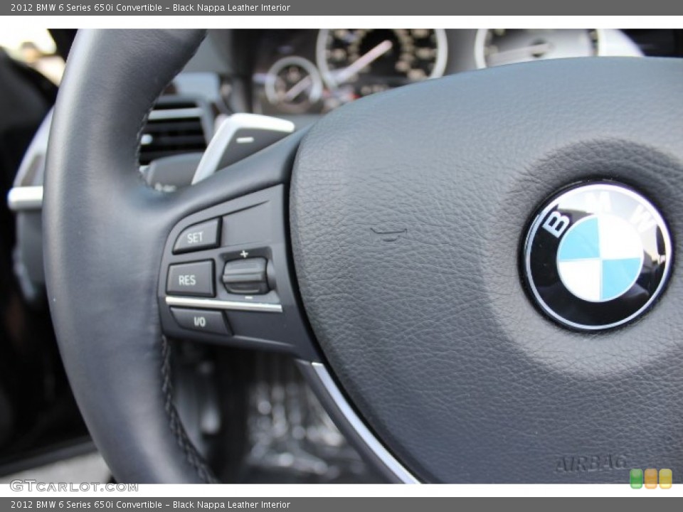 Black Nappa Leather Interior Controls for the 2012 BMW 6 Series 650i Convertible #67977151