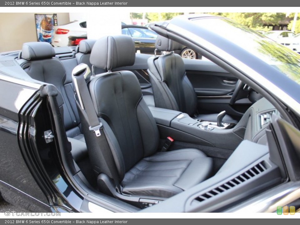 Black Nappa Leather Interior Photo for the 2012 BMW 6 Series 650i Convertible #67977232