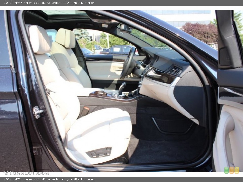 Oyster/Black Interior Photo for the 2012 BMW 5 Series 550i xDrive Sedan #67979564