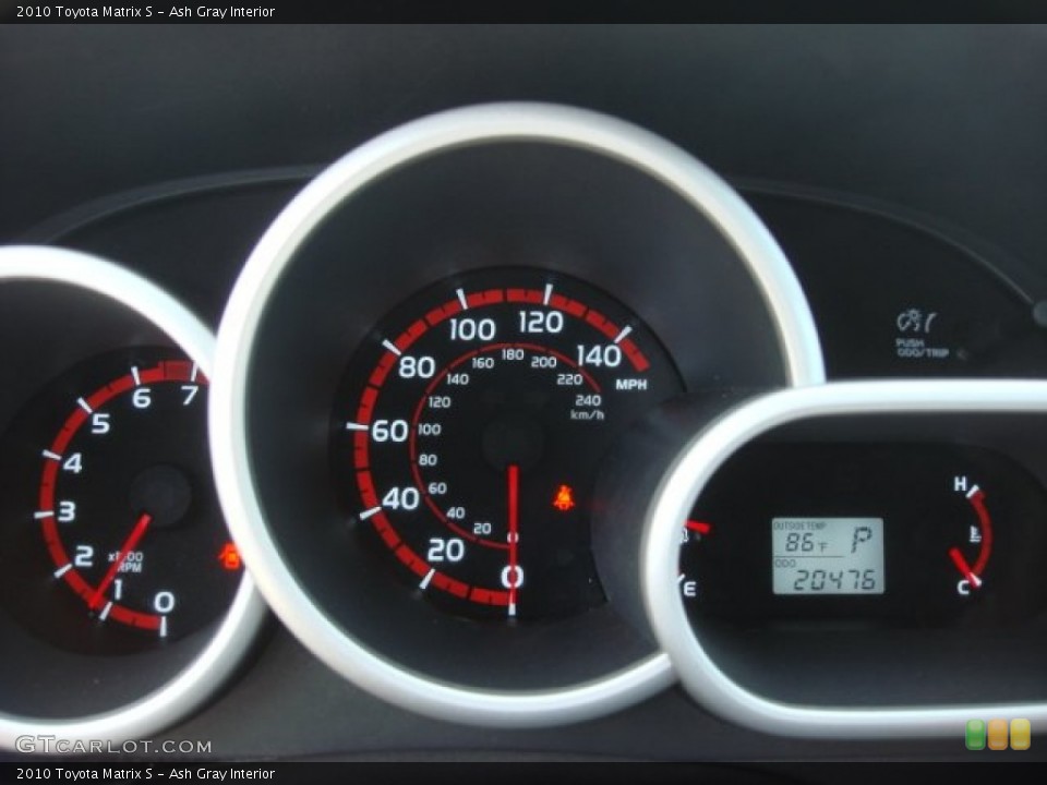 Ash Gray Interior Gauges for the 2010 Toyota Matrix S #67980398