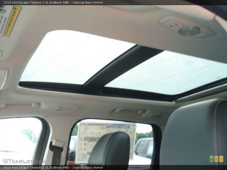 Charcoal Black Interior Sunroof for the 2013 Ford Escape Titanium 2.0L EcoBoost 4WD #67985549