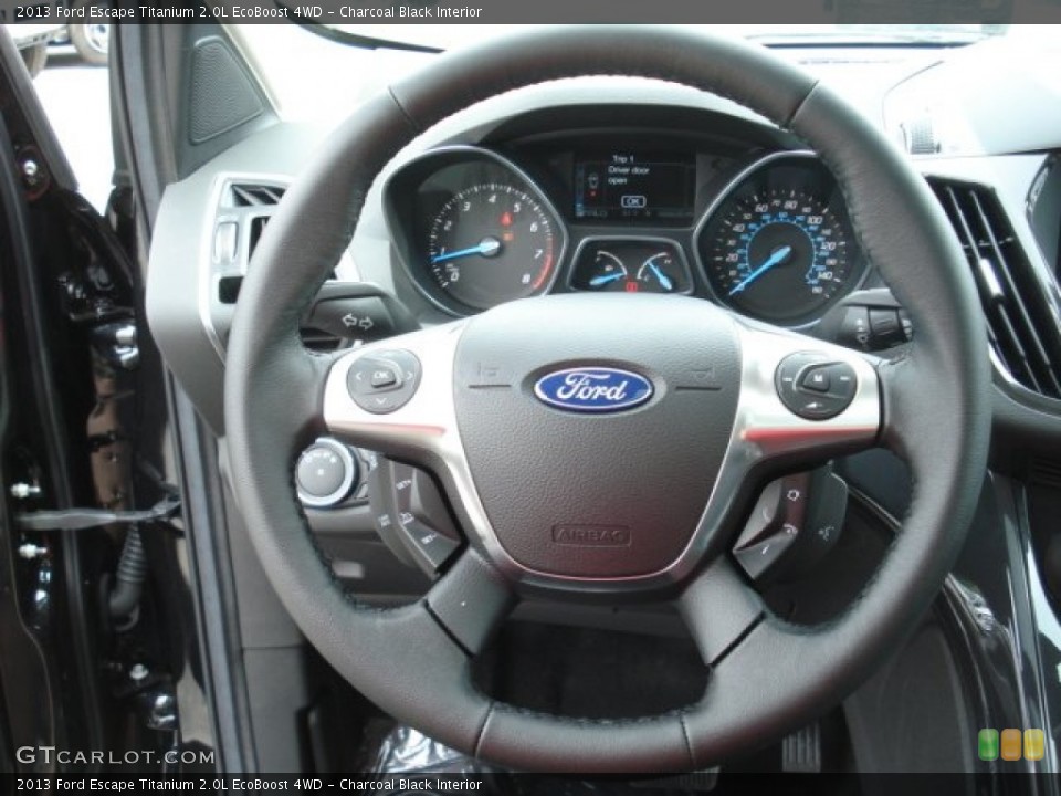 Charcoal Black Interior Steering Wheel for the 2013 Ford Escape Titanium 2.0L EcoBoost 4WD #67985573