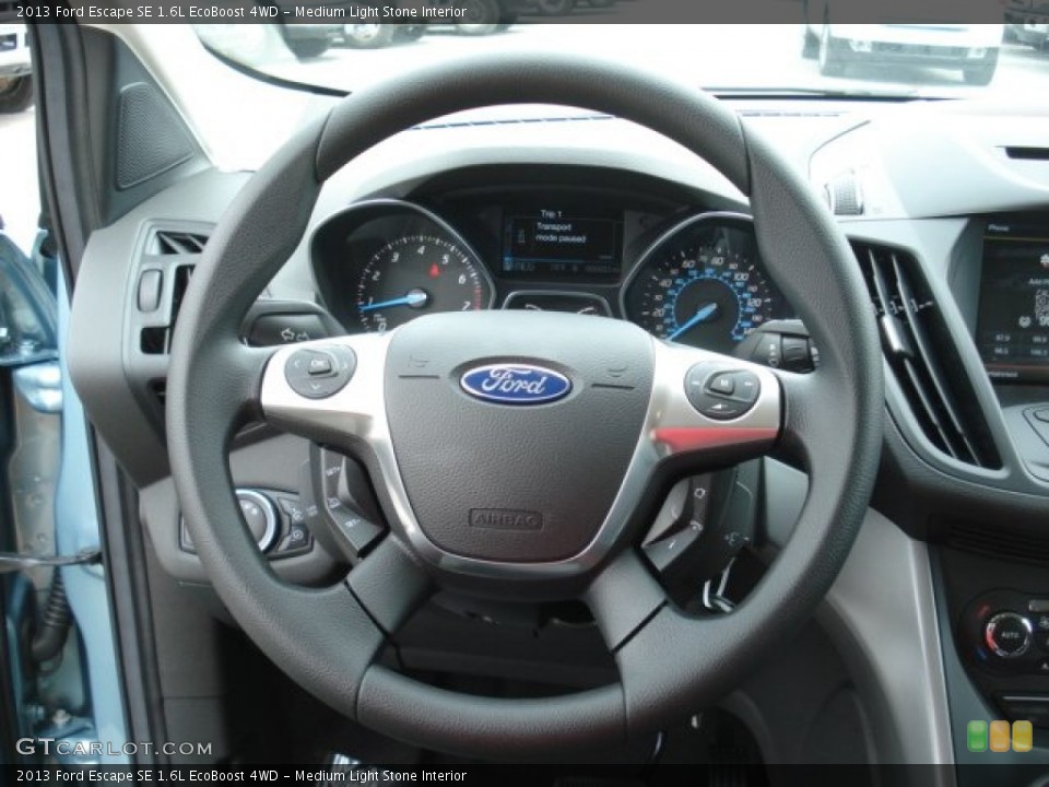 Medium Light Stone Interior Steering Wheel for the 2013 Ford Escape SE 1.6L EcoBoost 4WD #67985750