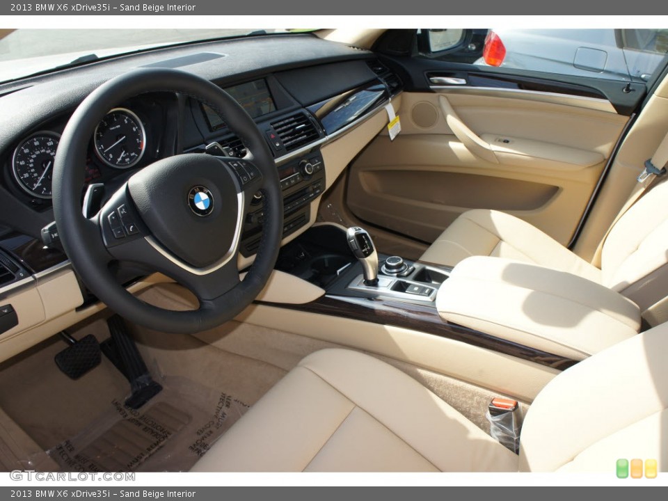 Sand Beige Interior Prime Interior for the 2013 BMW X6 xDrive35i #67992218