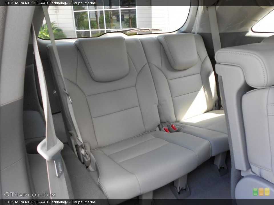 Taupe Interior Rear Seat for the 2012 Acura MDX SH-AWD Technology #67996145