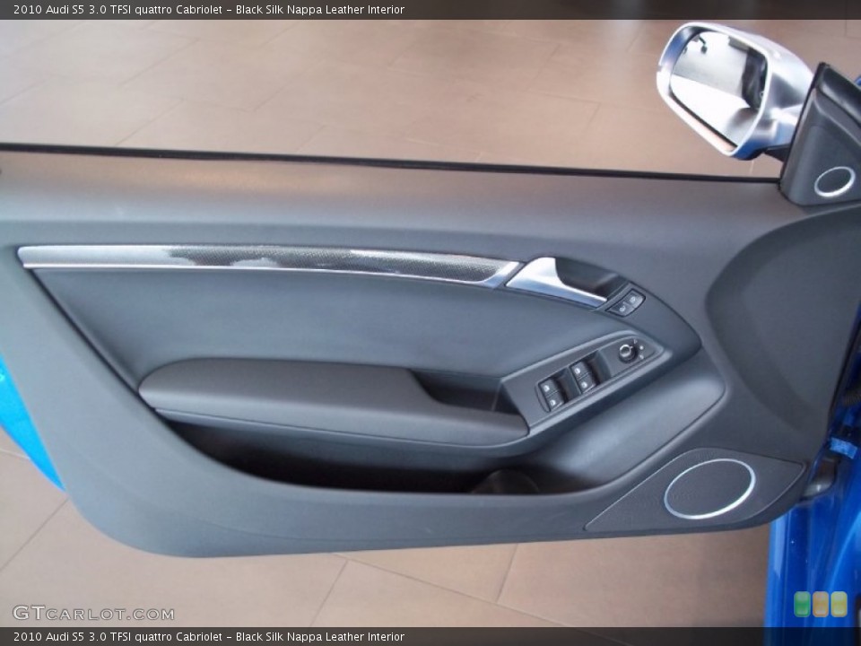 Black Silk Nappa Leather Interior Door Panel for the 2010 Audi S5 3.0 TFSI quattro Cabriolet #67997816