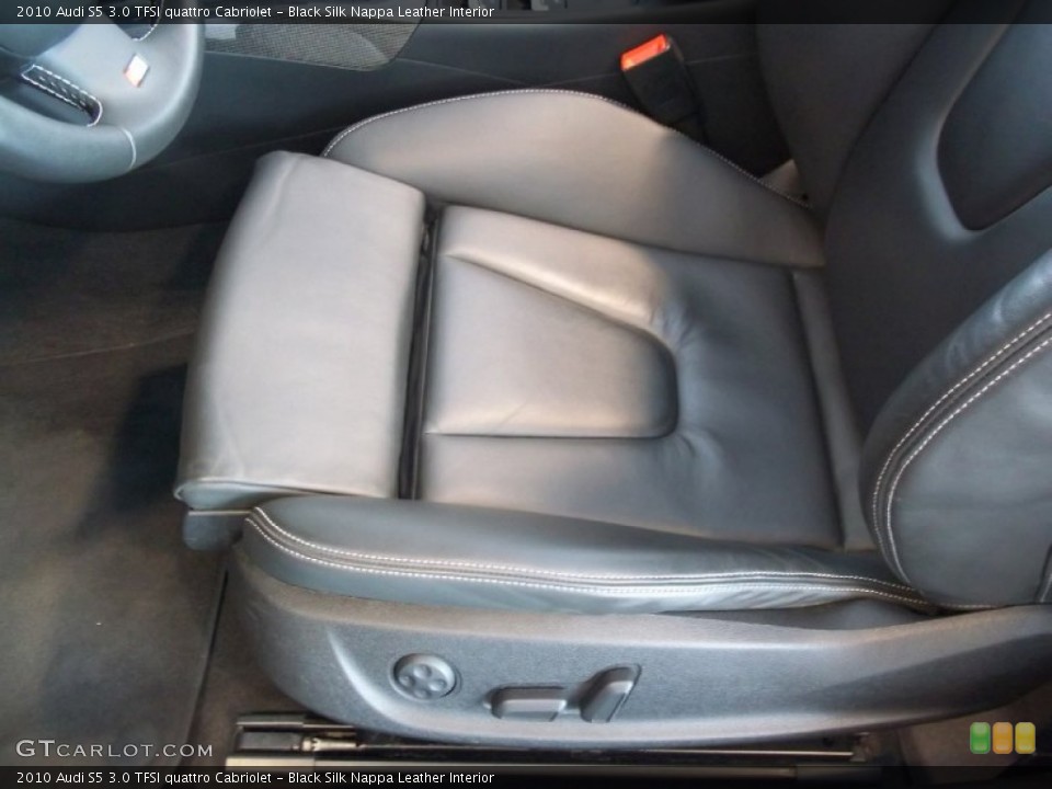 Black Silk Nappa Leather Interior Front Seat for the 2010 Audi S5 3.0 TFSI quattro Cabriolet #67997834