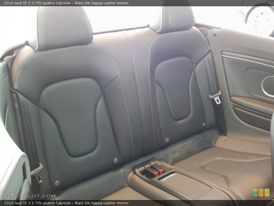 Black Silk Nappa Leather Interior Rear Seat for the 2010 Audi S5 3.0 TFSI quattro Cabriolet #67997870