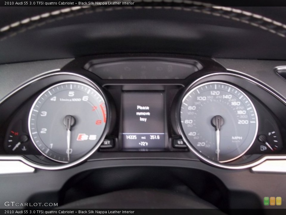 Black Silk Nappa Leather Interior Gauges for the 2010 Audi S5 3.0 TFSI quattro Cabriolet #67997978