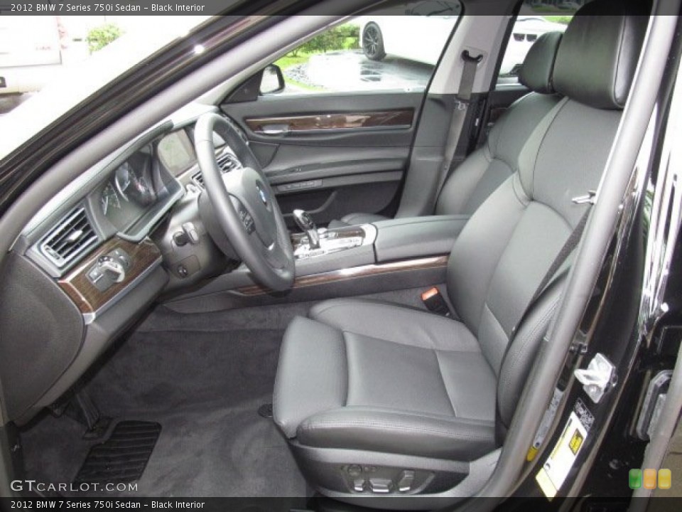 Black Interior Front Seat for the 2012 BMW 7 Series 750i Sedan #68000444