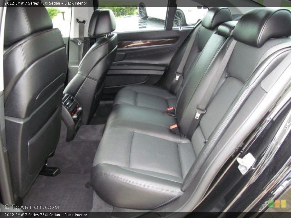 Black Interior Rear Seat for the 2012 BMW 7 Series 750i Sedan #68000462