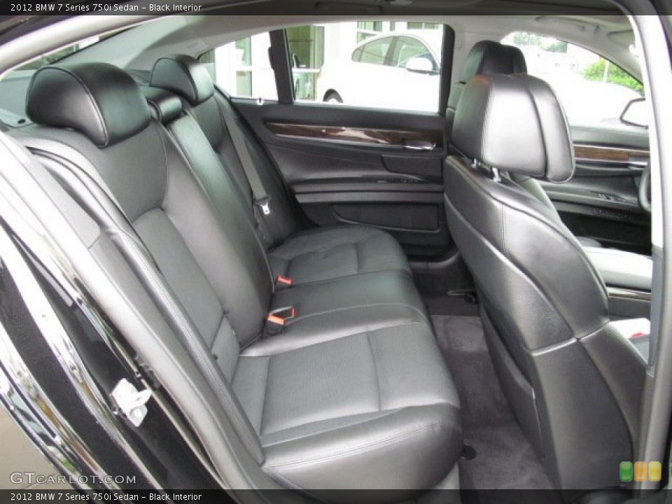 Black Interior Rear Seat for the 2012 BMW 7 Series 750i Sedan #68000567