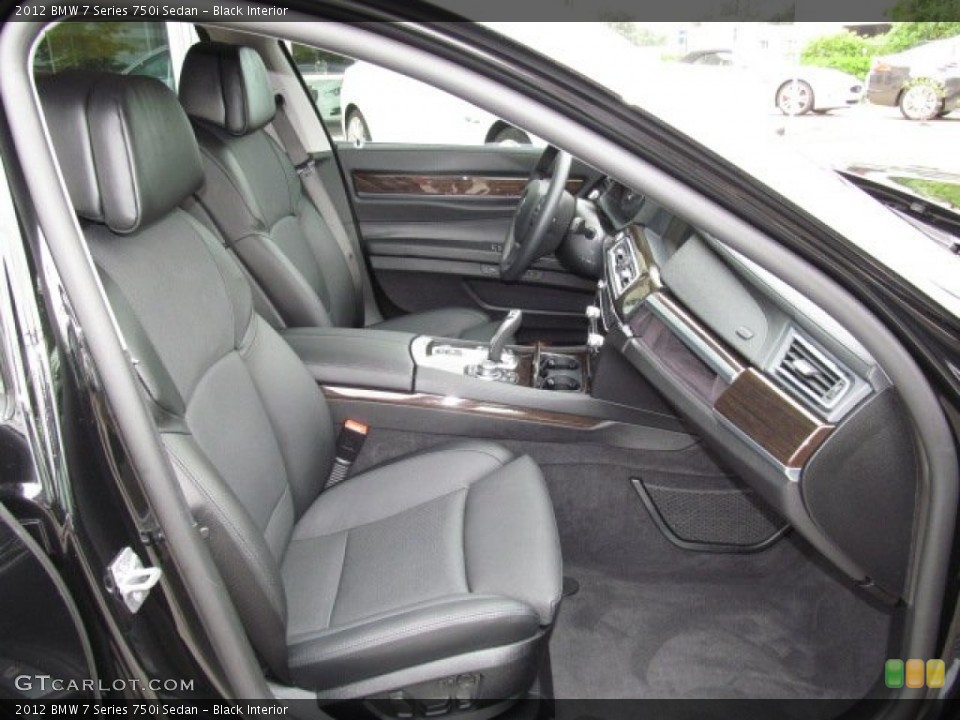 Black Interior Front Seat for the 2012 BMW 7 Series 750i Sedan #68000576