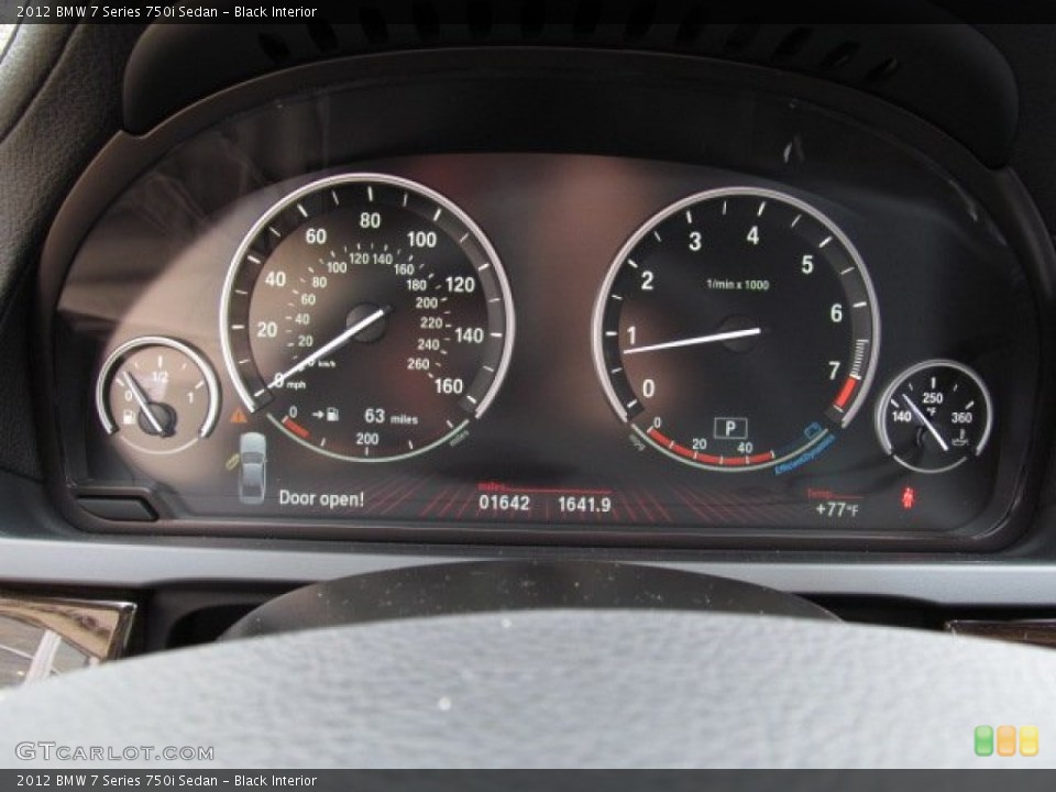 Black Interior Gauges for the 2012 BMW 7 Series 750i Sedan #68000726