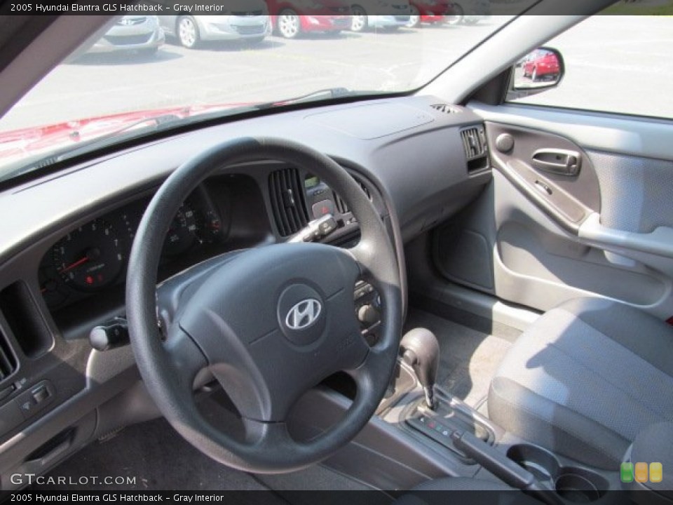 Gray Interior Steering Wheel for the 2005 Hyundai Elantra GLS Hatchback #68006171