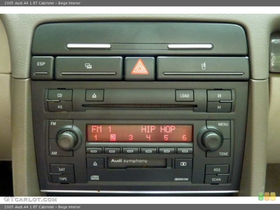 Beige Interior Audio System for the 2005 Audi A4 1.8T Cabriolet #68008757