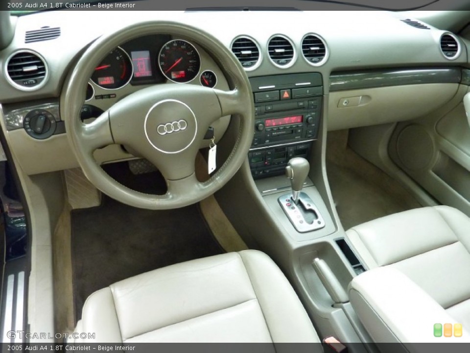 Beige Interior Prime Interior for the 2005 Audi A4 1.8T Cabriolet #68008775
