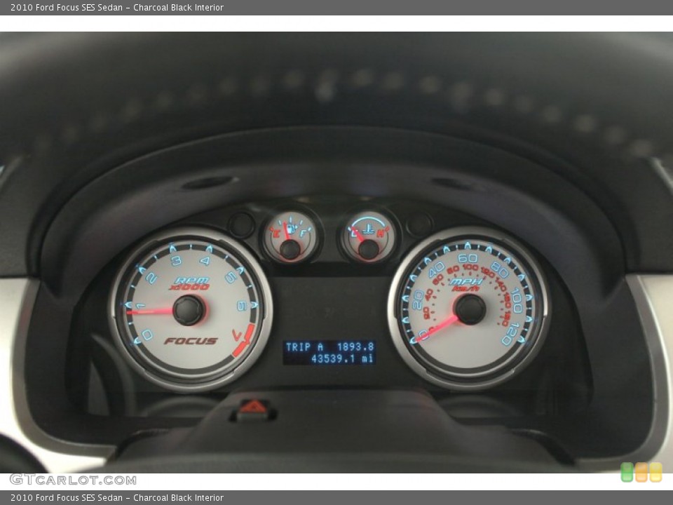 Charcoal Black Interior Gauges for the 2010 Ford Focus SES Sedan #68011754