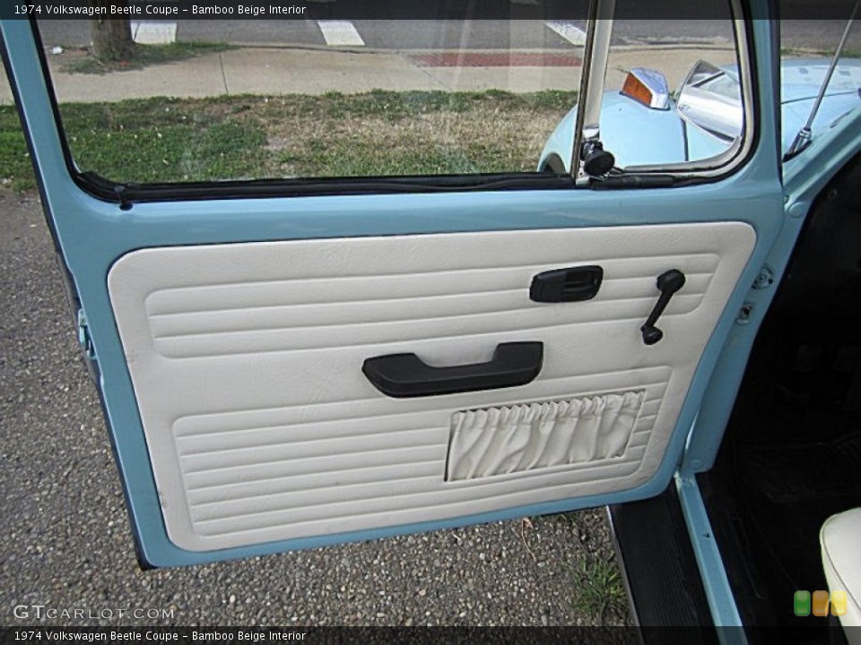 Bamboo Beige Interior Door Panel for the 1974 Volkswagen Beetle Coupe #68017098