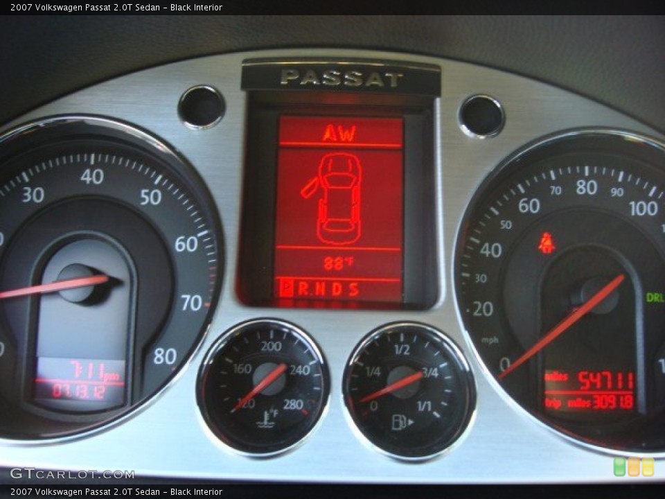 Black Interior Gauges for the 2007 Volkswagen Passat 2.0T Sedan #68024276