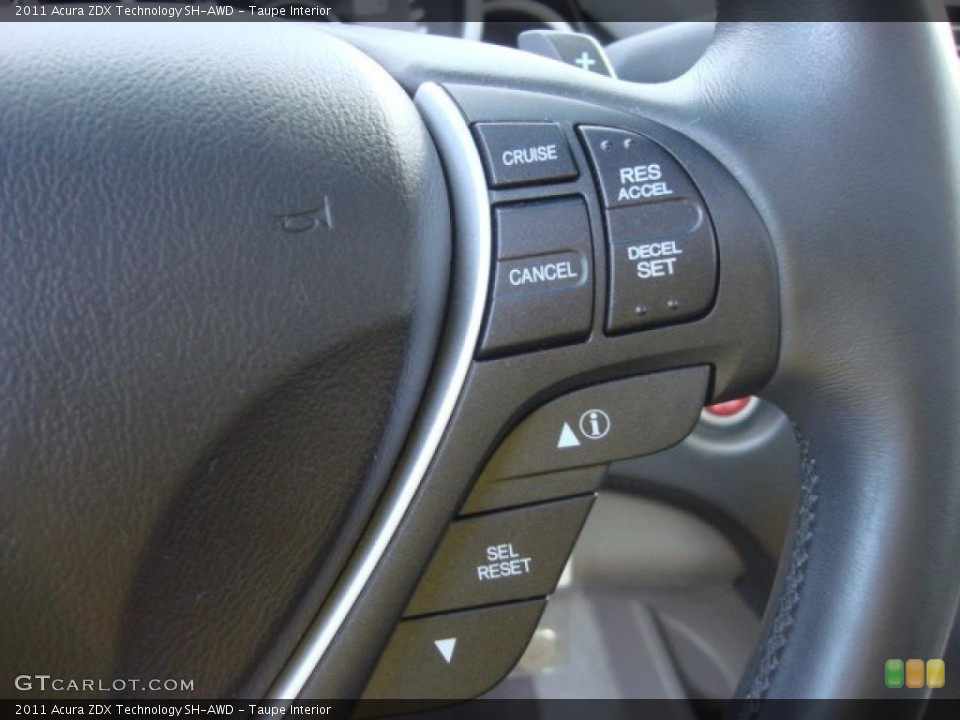 Taupe Interior Controls for the 2011 Acura ZDX Technology SH-AWD #68024771