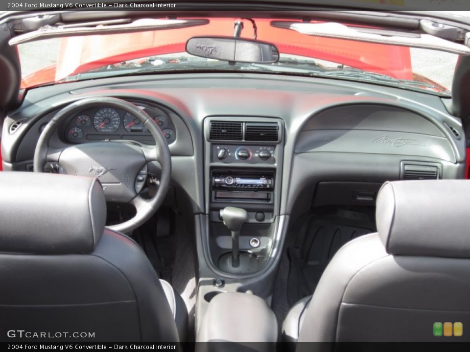 Dark Charcoal Interior Dashboard for the 2004 Ford Mustang V6 Convertible #68025299