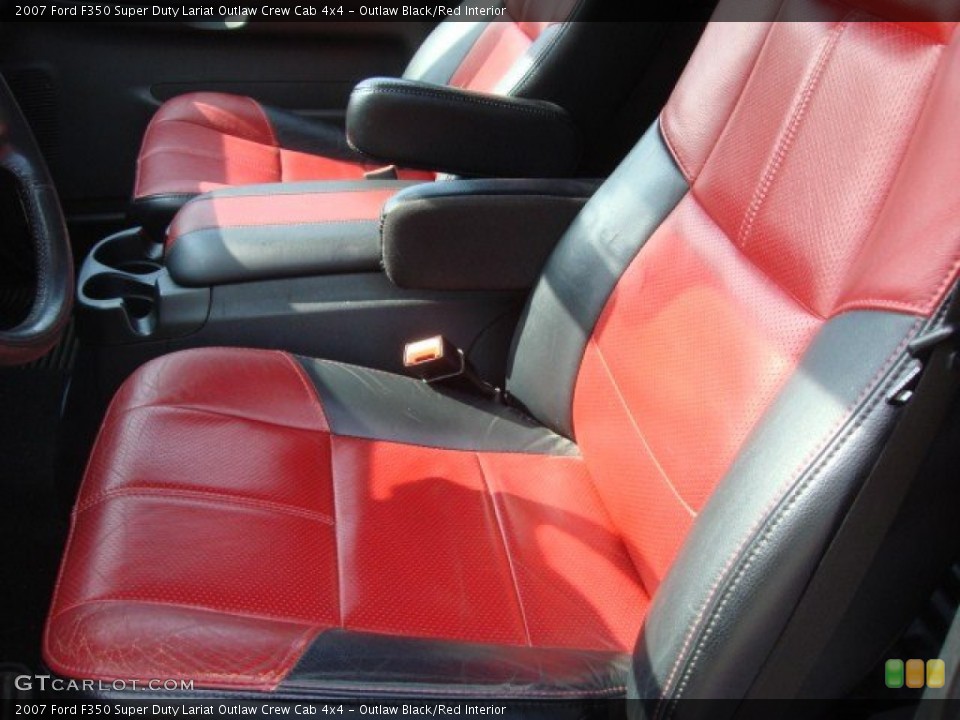 Outlaw Black/Red Interior Front Seat for the 2007 Ford F350 Super Duty Lariat Outlaw Crew Cab 4x4 #68025353