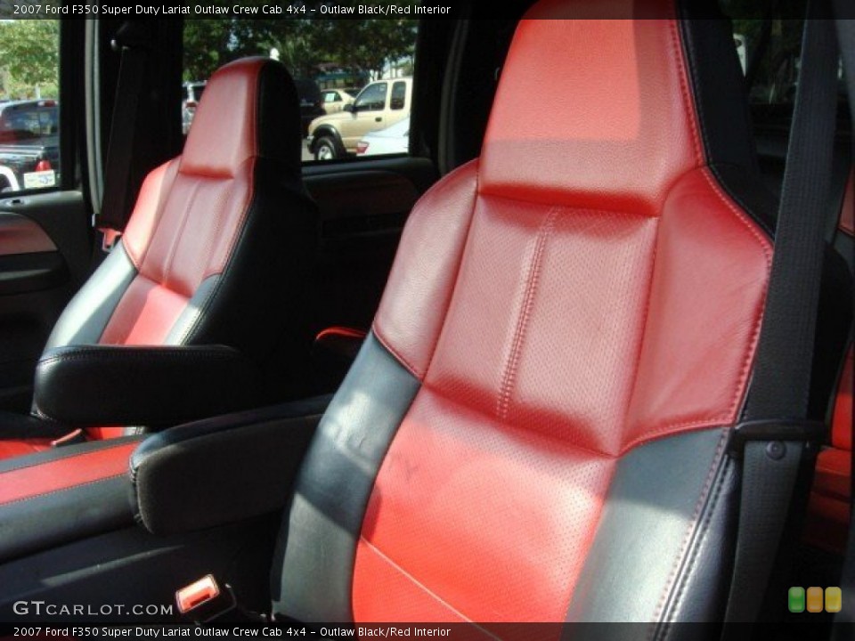 Outlaw Black/Red Interior Front Seat for the 2007 Ford F350 Super Duty Lariat Outlaw Crew Cab 4x4 #68025362