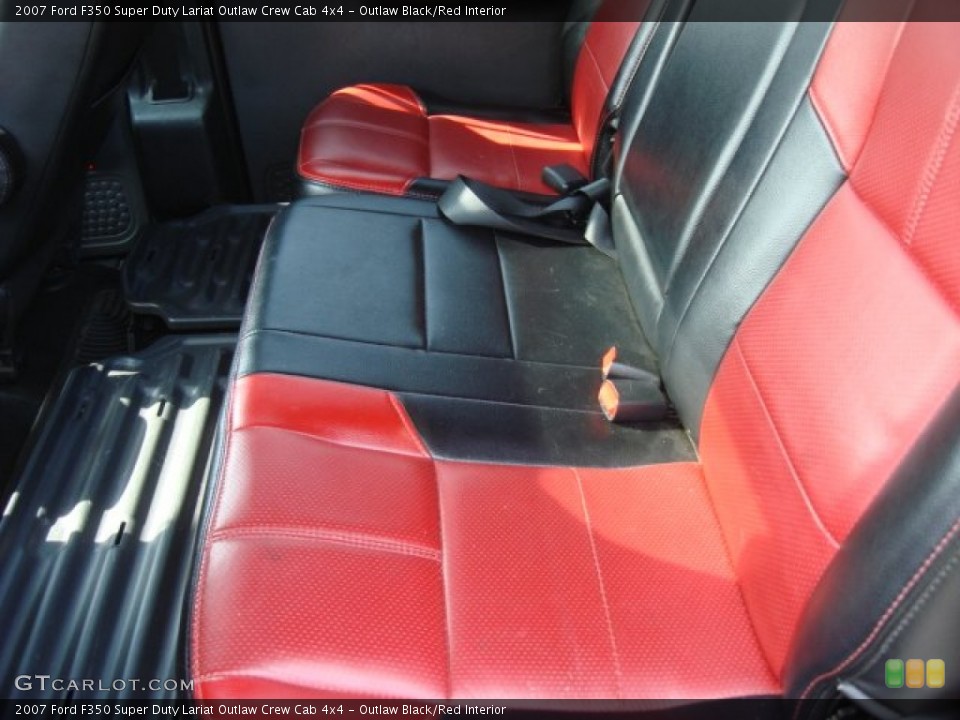 Outlaw Black/Red Interior Rear Seat for the 2007 Ford F350 Super Duty Lariat Outlaw Crew Cab 4x4 #68025371