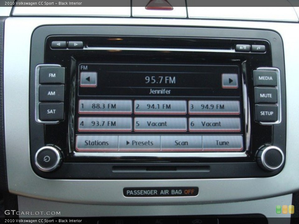 Black Interior Audio System for the 2010 Volkswagen CC Sport #68028786